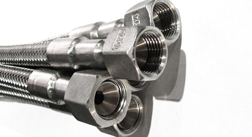 Металлорукав РВД рукав высокого давления вр внутренняя резьба конус 74 градуса из нержавеющей стали.