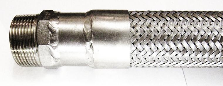 Металлорукав РВД рукав высокого давления нр наружная резьба из нержавеющей стали.