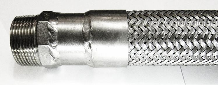 Металлорукав РВД рукав высокого давления нр наружная резьба из нержавеющей стали.