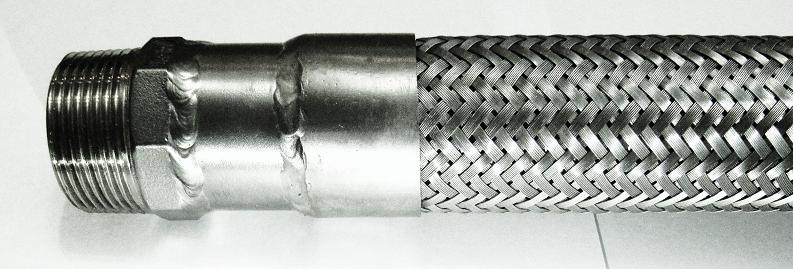 Металлорукав РВД рукав высокого давления нр наружная резьба из нержавеющей стали.