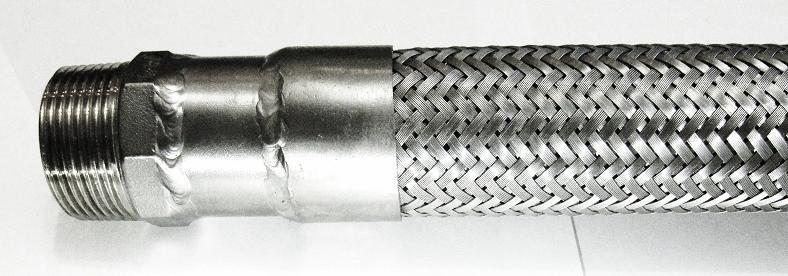 Металлорукав РВД рукав высокого давления нр наружная резьба из нержавеющей стали.