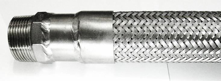 Металлорукав РВД рукав высокого давления нр наружная резьба из нержавеющей стали.