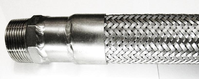 Металлорукав РВД рукав высокого давления нр наружная резьба из нержавеющей стали.