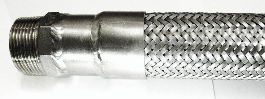 Металлорукав РВД рукав высокого давления нр наружная резьба из нержавеющей стали.