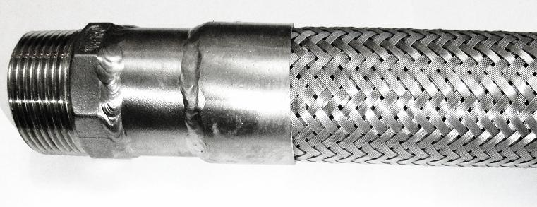 Металлорукав РВД рукав высокого давления нр наружная резьба из нержавеющей стали.