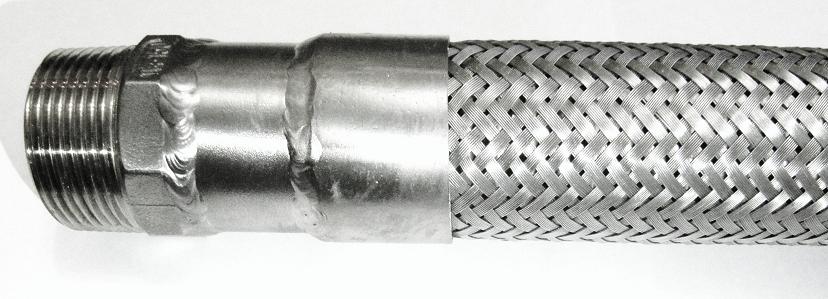 Металлорукав РВД рукав высокого давления нр наружная резьба из нержавеющей стали.
