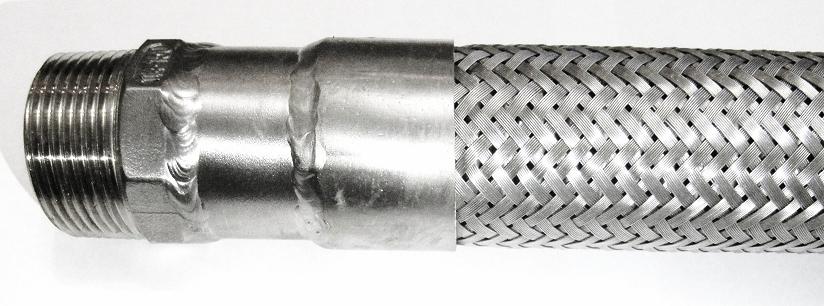 Металлорукав РВД рукав высокого давления нр наружная резьба из нержавеющей стали.