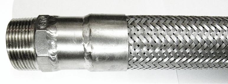 Металлорукав РВД рукав высокого давления нр наружная резьба из нержавеющей стали.