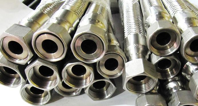 Металлорукав РВД рукав высокого давления вр внутренняя резьба накидная гайка под плоскую прокладку из нержавеющей стали.